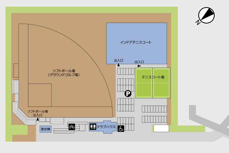 くにじまスポーツ施設内マップ